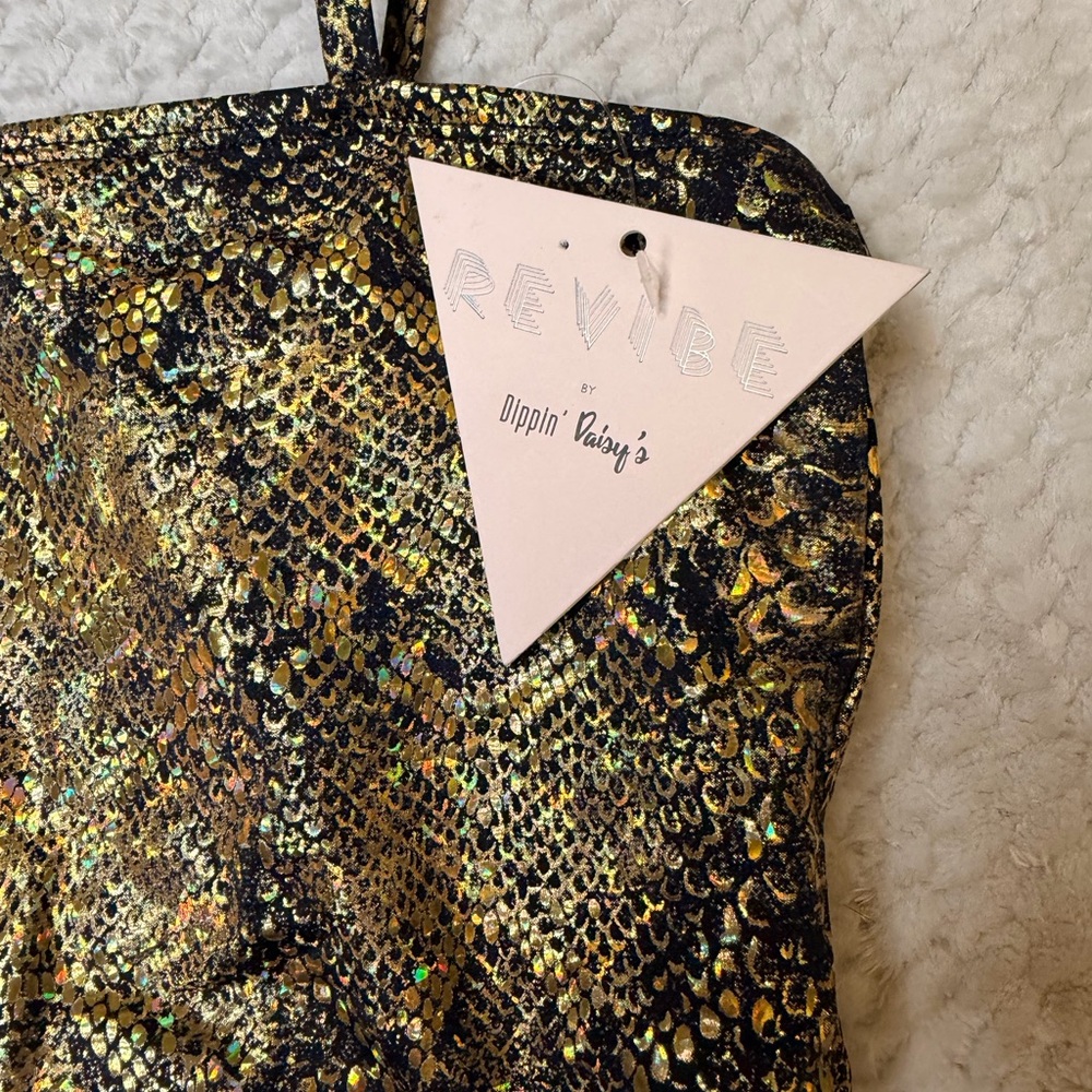 Dippin' Daisy's Metallic Snake Print One Piece - Picture 8 of 9